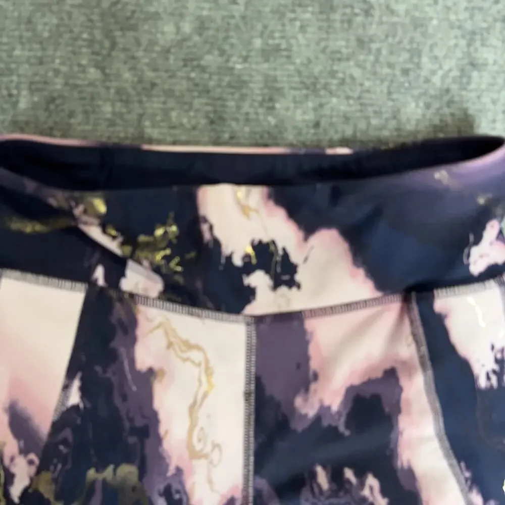 Old Navy Active Powersoft Girls L 10-12 Purple Swirl Leggings Sports Bra Set